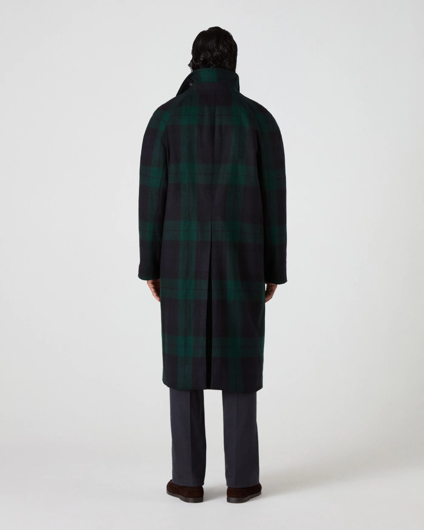 Nelson II Tweed Raglan Coat - Blackwatch — view 5