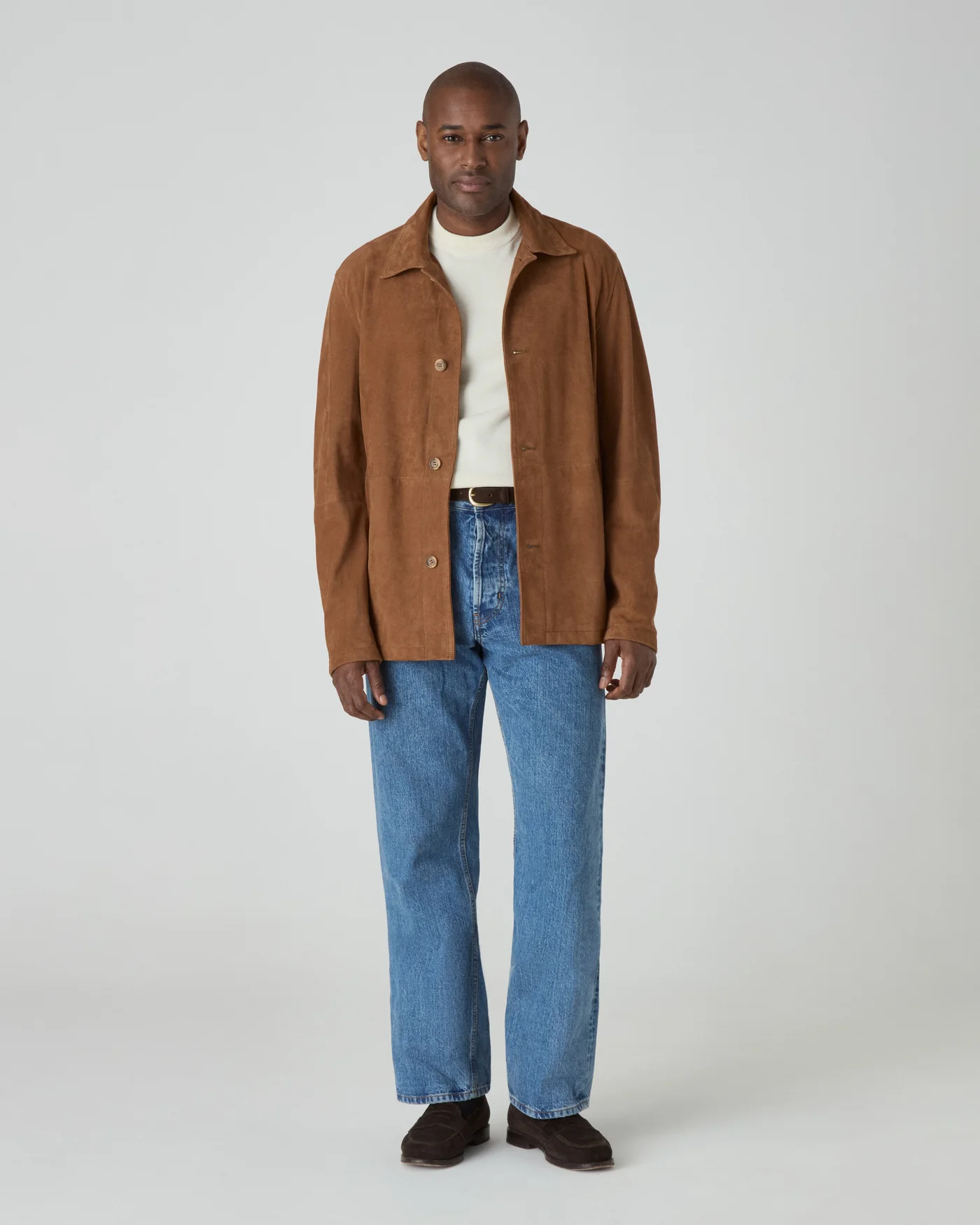 Noel Suede Jacket - Polo Brown