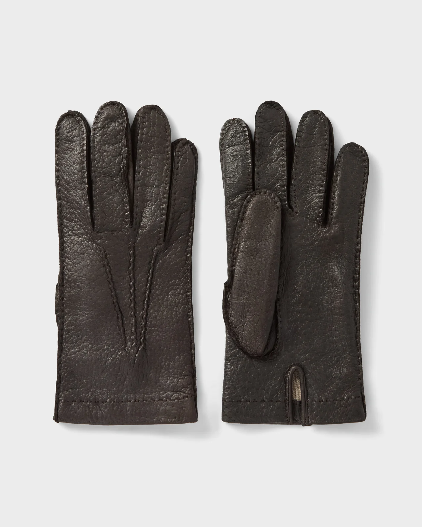 Peccary Gloves - Dark Brown