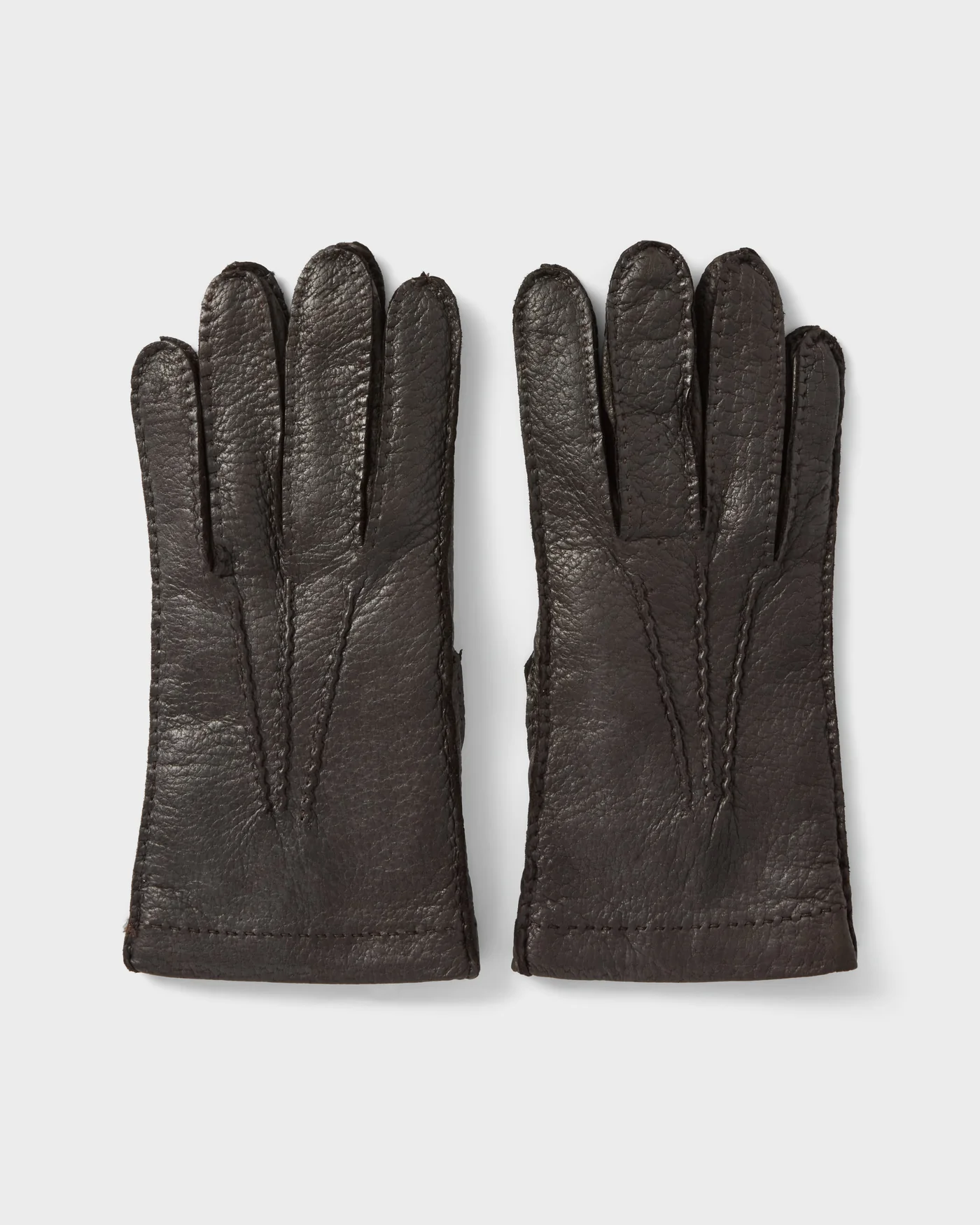 Peccary Gloves - Dark Brown — view 2