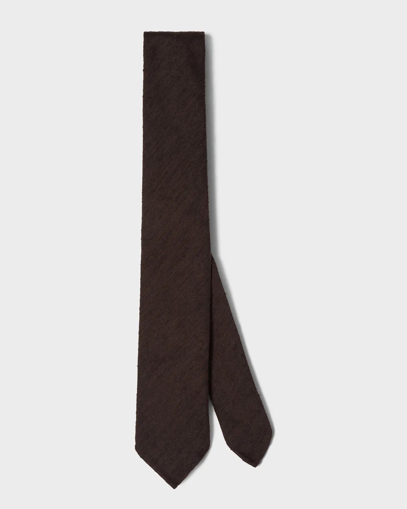 Shantung Silk Tie - Brown