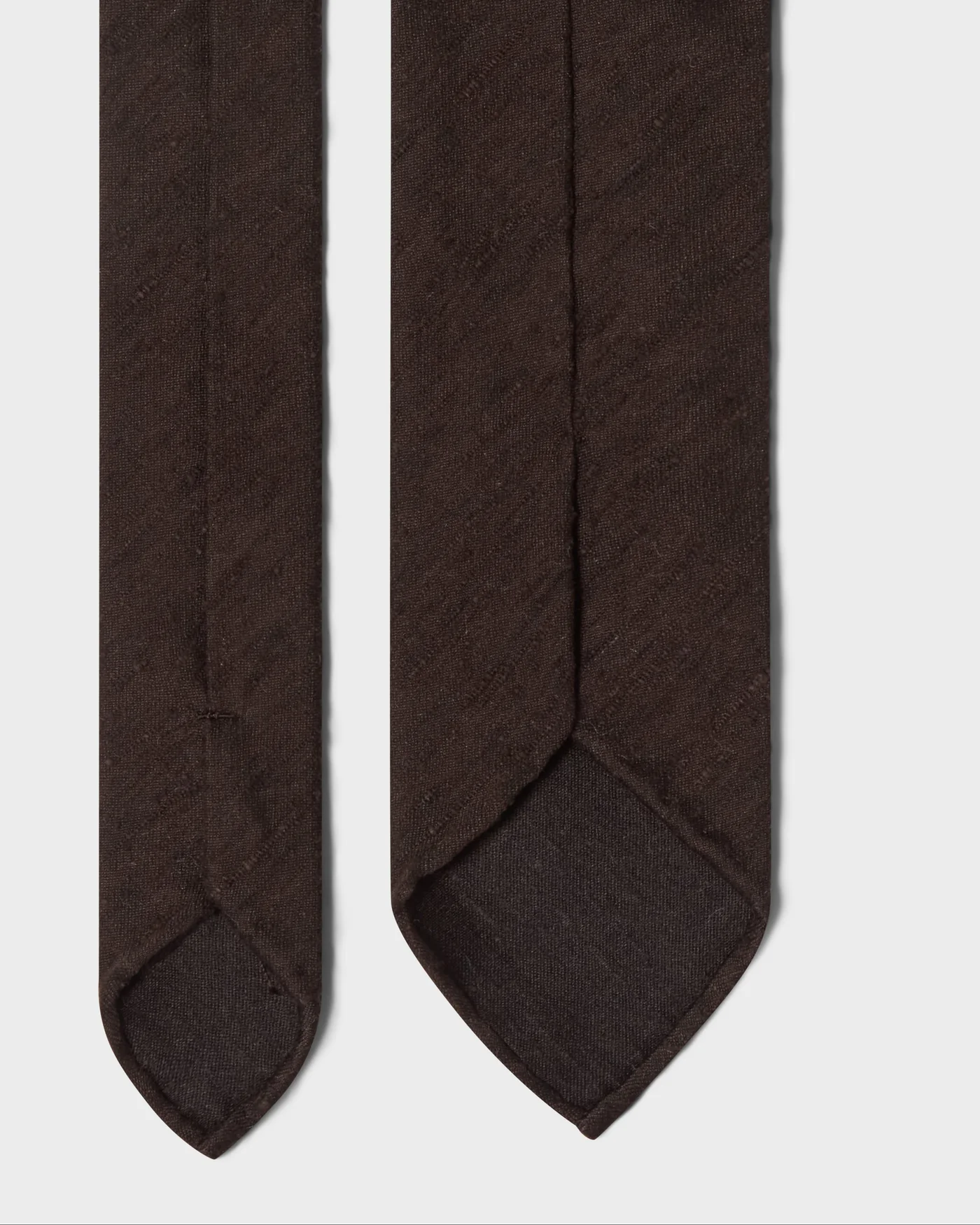 Shantung Silk Tie - Brown — view 3