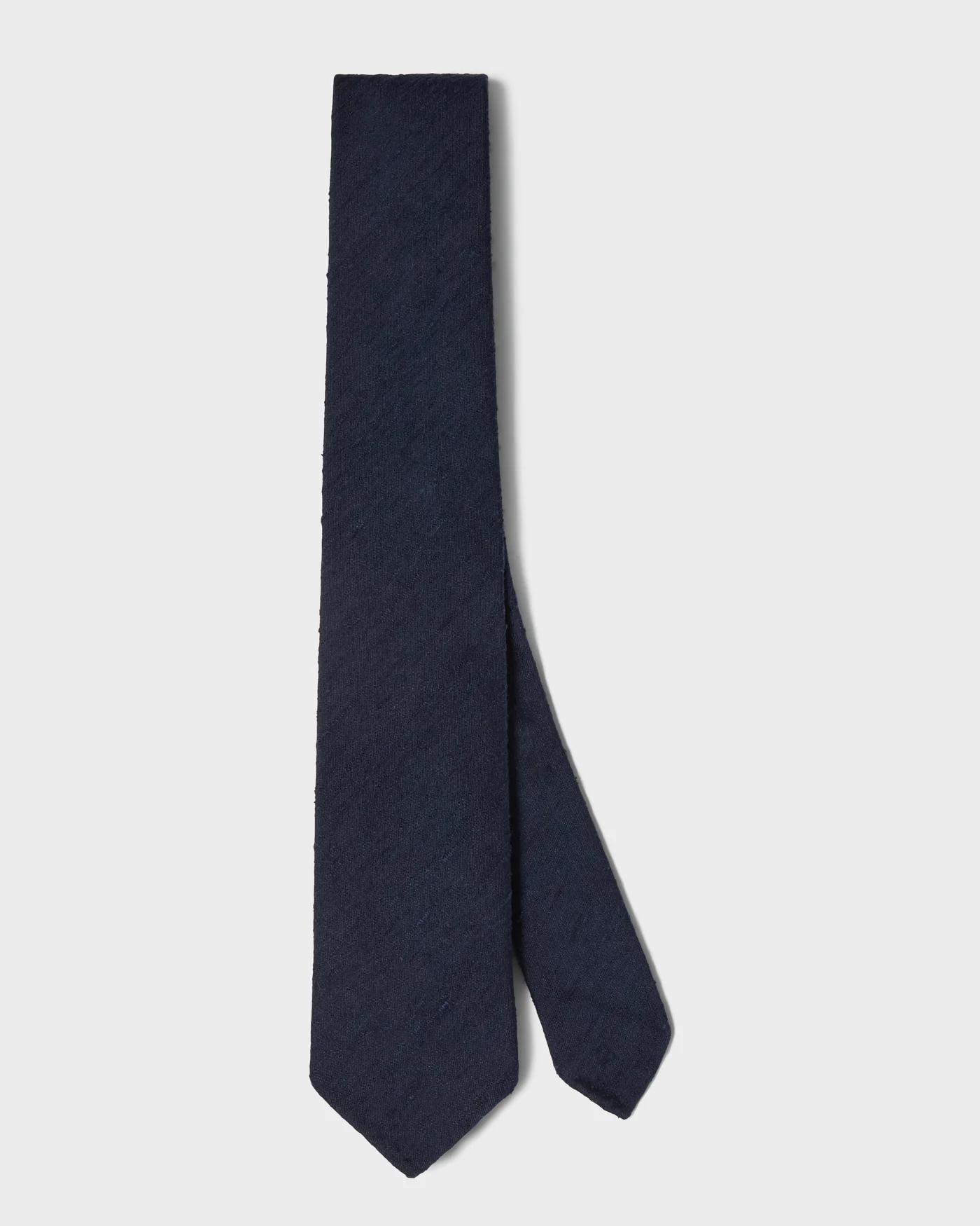 Shantung Silk Tie - Navy