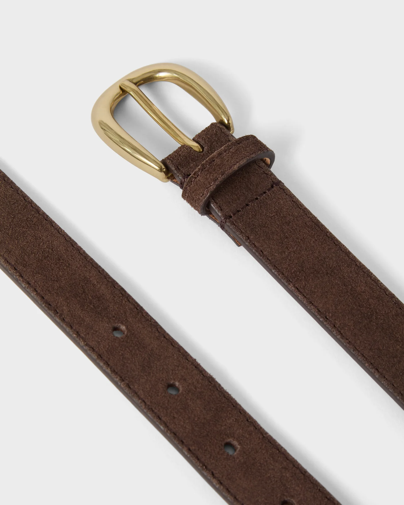 Suede Belt - Dark Brown — view 2