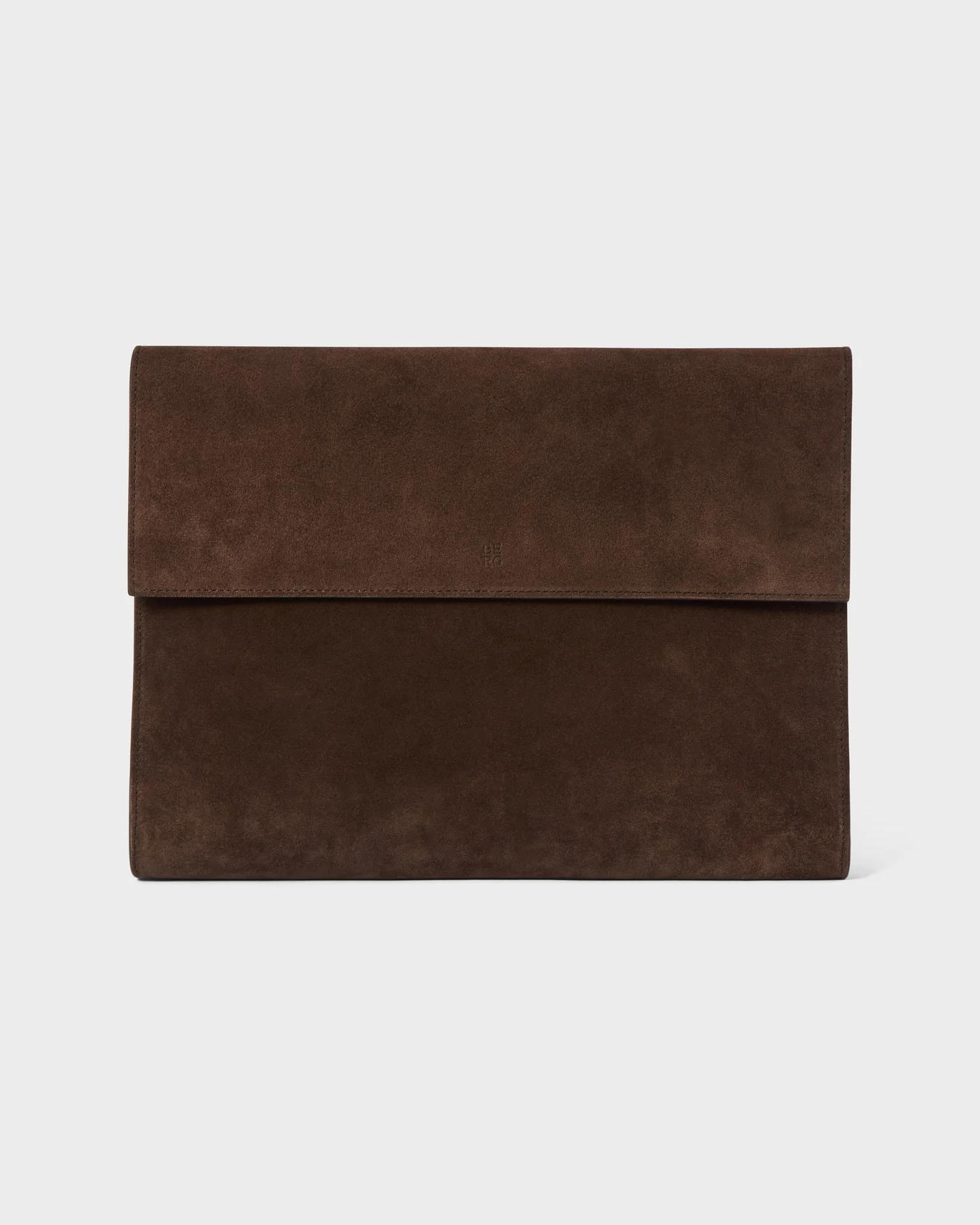 Suede Laptop Portfolio - Dark Brown