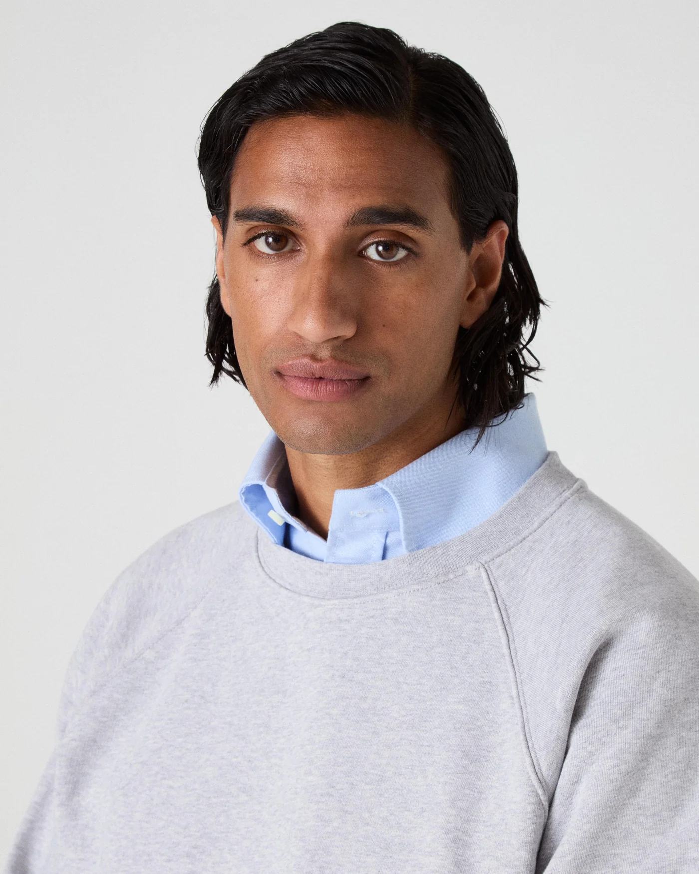 Tommy Raglan Sweatshirt - Grey Melange — view 2