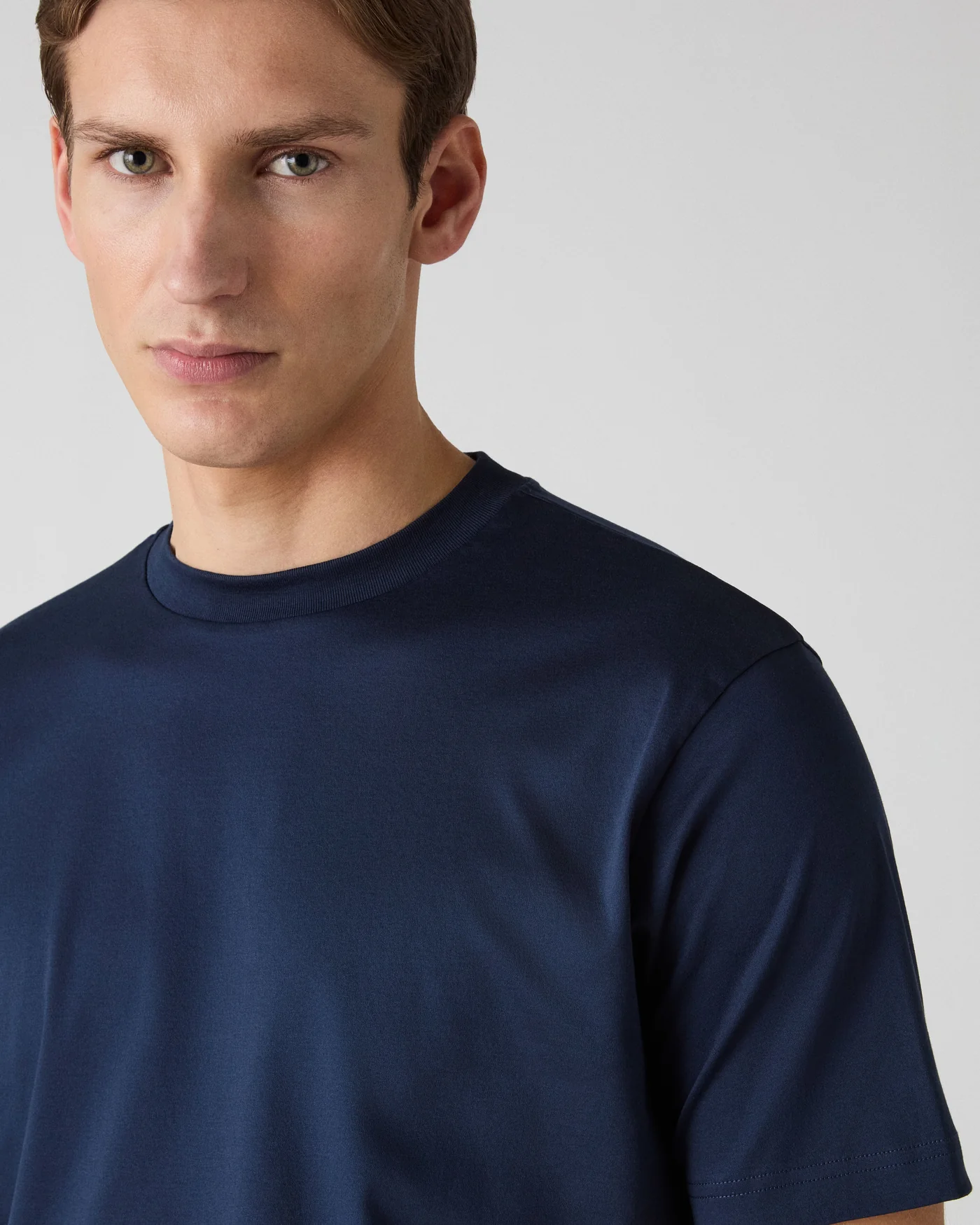 Tony Mercerized T-Shirt - Navy — view 2