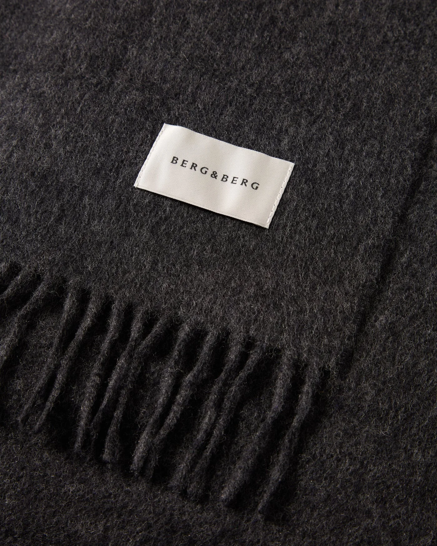 Wool Scarf - Dark Charcoal — view 2