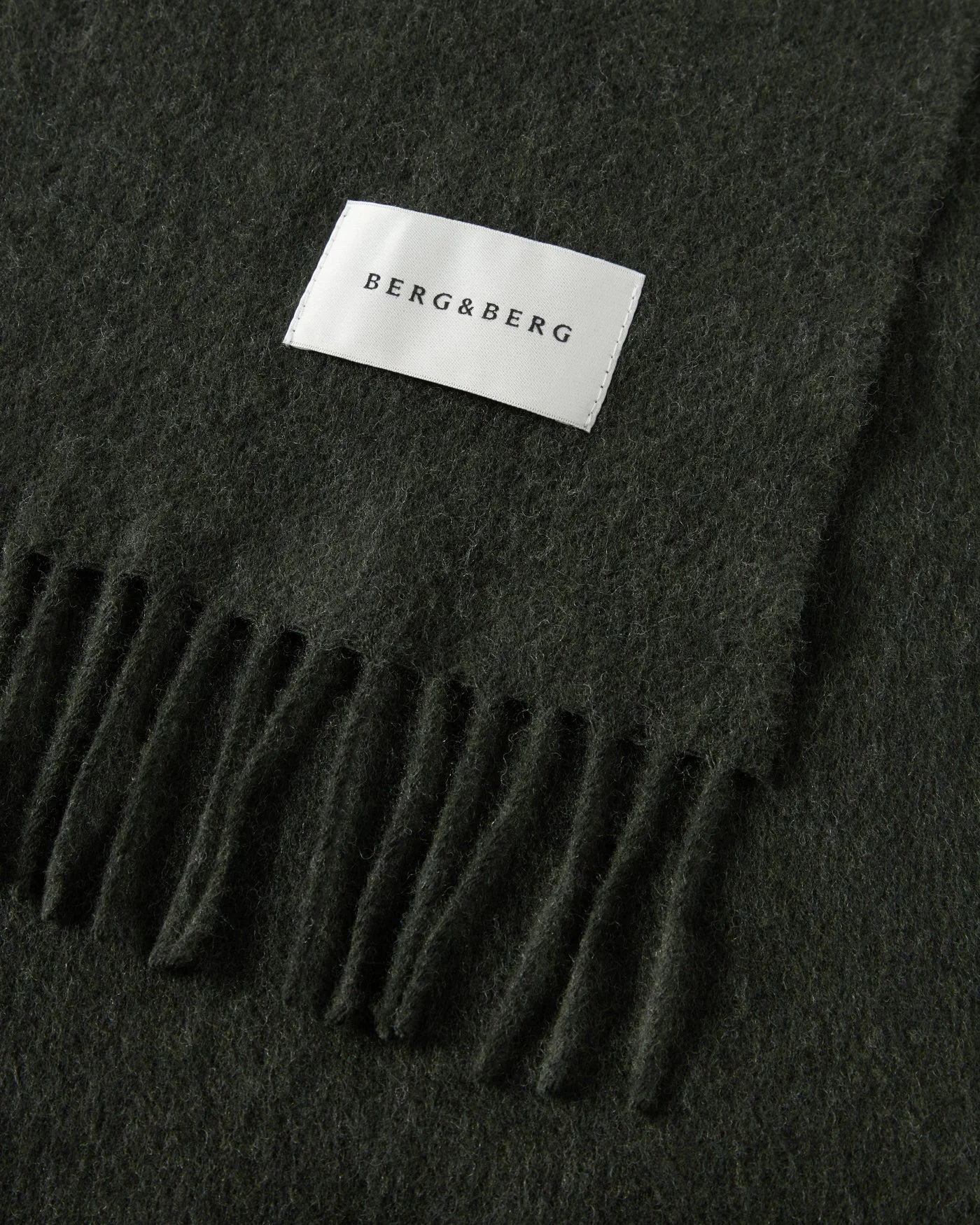Wool Scarf - Dark Moss — view 2